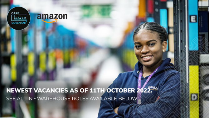 All Amazon Fulfilment Centers Vacancies Care Leaver Covenant